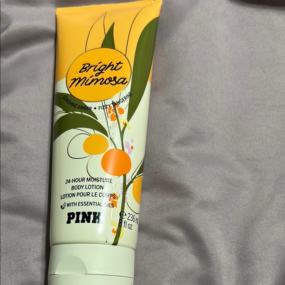 PINK Victoria's Secret Bright Mimosa Body Lotion - Yellow and White